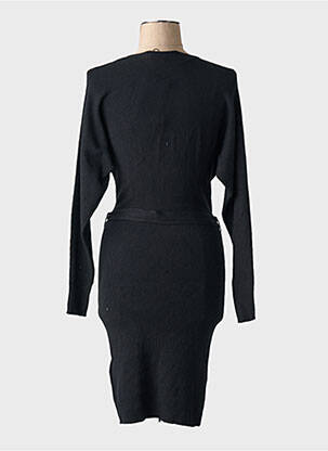 Robe pull coupe droite manches longues noir VERO MODA femme