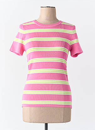 Pull manches courtes rose ONLY femme