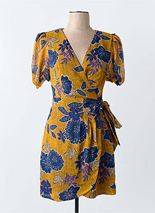 Robe courte jaune MORGAN femme