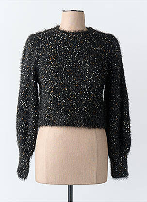 Pull col rond manches longues noir ONLY femme