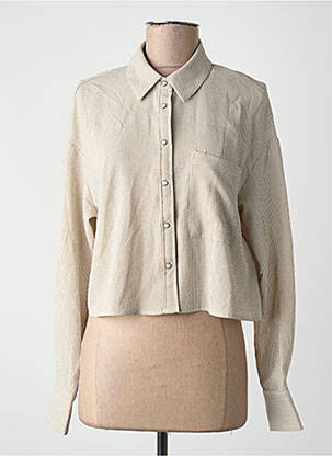 Chemisier manches longues manches longues beige ONLY femme
