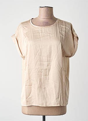 T-shirt coupe droite manches courtes beige VILA femme