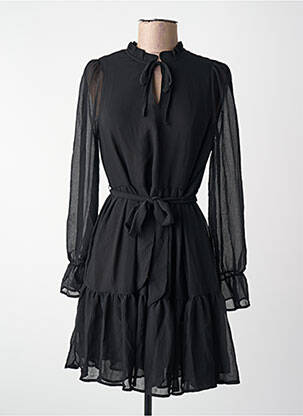 Robe mi-longue manches longues manches longues noir VERO MODA femme