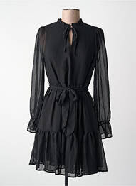 Robe mi-longue manches longues manches longues noir VERO MODA femme