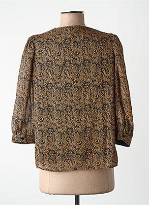 Chemisier coupe droite manches 3/4 marron VERO MODA femme