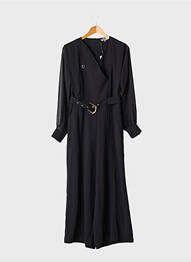 Combi-pantalon noir MORGAN femme