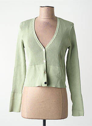 Gilet manches longues vert MORGAN femme