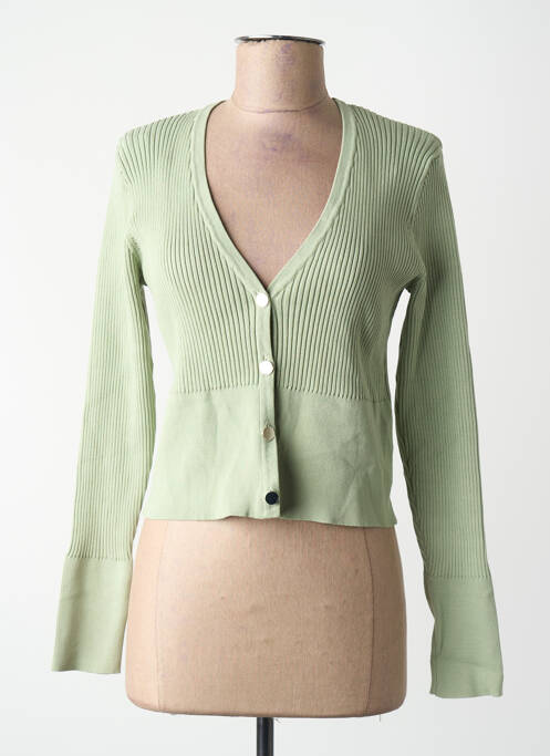 Gilet manches longues vert MORGAN femme