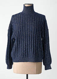 Pull col roulé bleu MOLLY BRACKEN femme