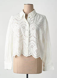 Chemisier manches longues manches longues blanc ONLY femme