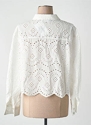 Chemisier manches longues manches longues blanc ONLY femme
