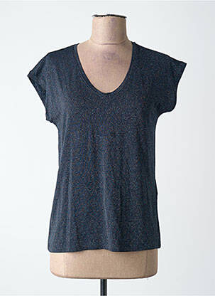 T-shirt col rond bleu PIECES femme
