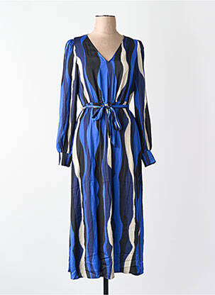 Robe longue manches longues manches longues bleu VERO MODA femme