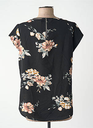 Chemisier coupe droite manches courtes noir ONLY femme