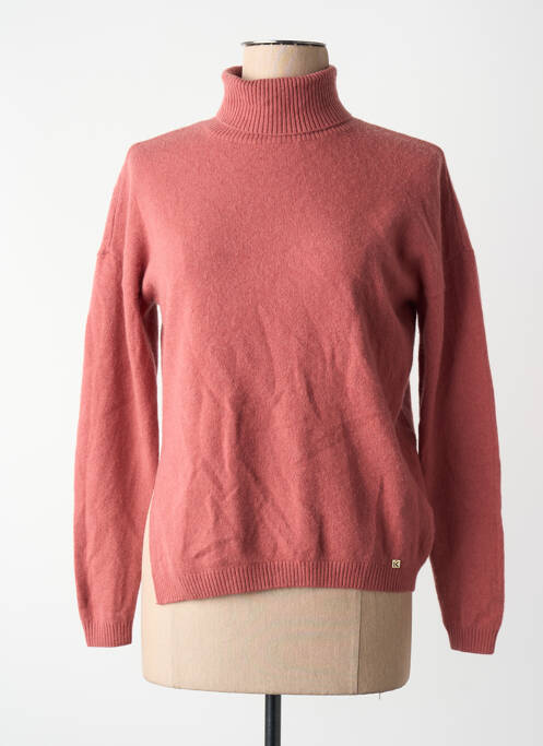 Pull col roulé marron KOCCA femme