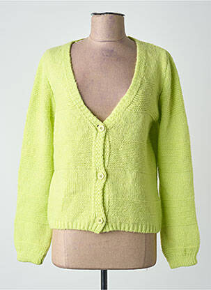 Gilet manches longues vert MORE & MORE femme