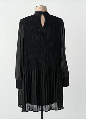 Robe mi-longue manches longues manches longues noir VILA femme