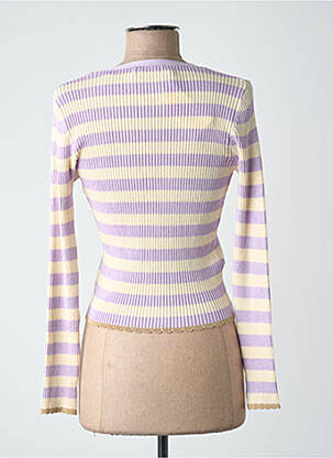 Gilet manches longues violet MANGO femme