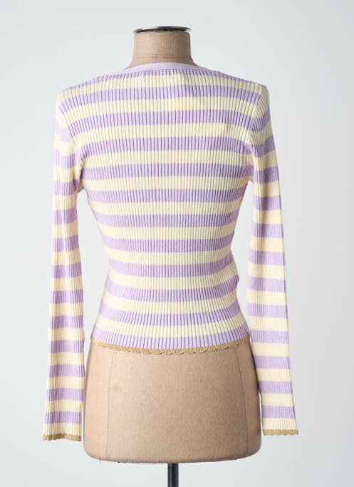Gilet manches longues violet MANGO femme