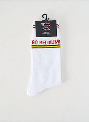 Chaussettes blanc ROARING SOCKS homme