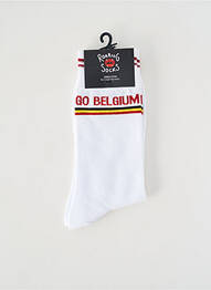 Chaussettes blanc ROARING SOCKS homme