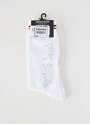 Chaussettes blanc ROARING SOCKS homme