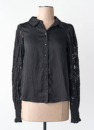 Chemisier fermeture boutonnée sur le devant manches courtes noir VERO MODA femme