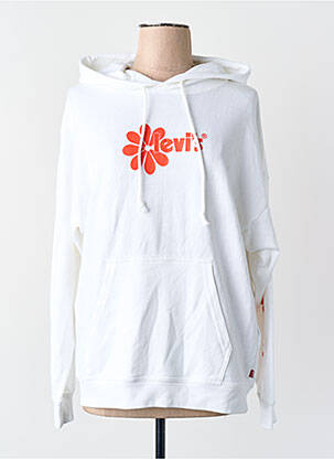 Sweat-shirt à capuche blanc LEVI'S femme