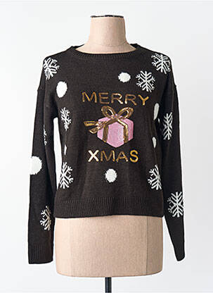 Pull col rond manches longues noir VERO MODA femme