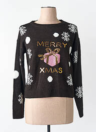 Pull col rond manches longues noir VERO MODA femme