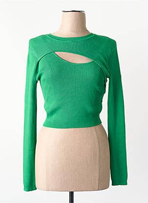 T-shirt col rond vert ONLY femme