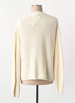 Pull col rond blanc ONLY femme