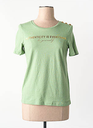 T-shirt col rond manches courtes vert VERO MODA femme