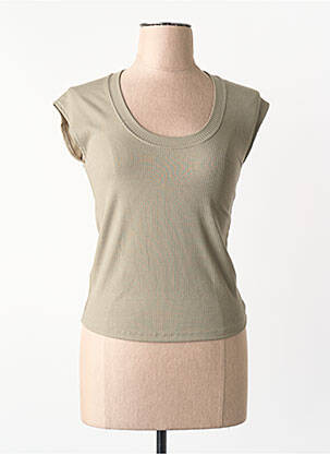 T-shirt marron MANGO femme