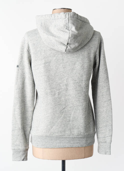 Sweat-shirt à capuche gris SUPERDRY femme
