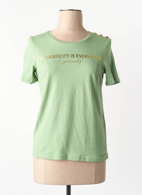 T-shirt col rond manches courtes vert VERO MODA femme