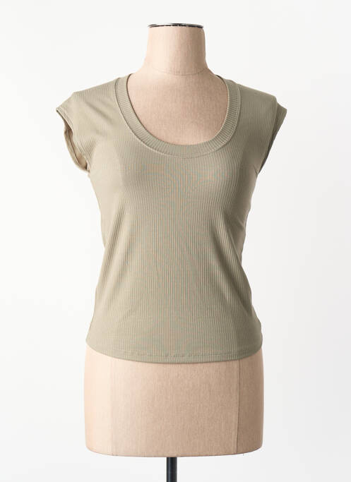 T-shirt marron MANGO femme
