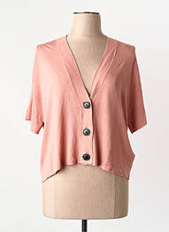 Gilet manches courtes rose TOM TAILOR femme