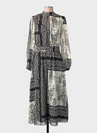 Robe longue noir MANGO femme