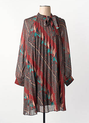 Robe mi-longue marron MOLLY BRACKEN femme