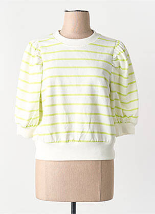 Pull coupe droite blanc ONLY femme