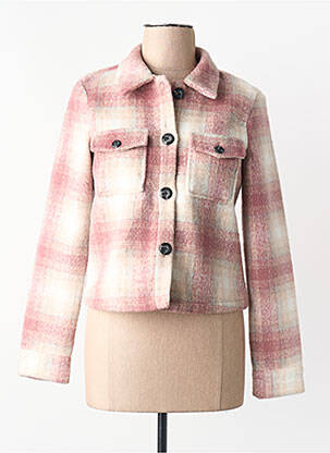 Manteau court rose ONLY femme