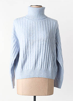 Pull col roulé bleu MANGO femme