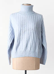 Pull col roulé bleu MANGO femme