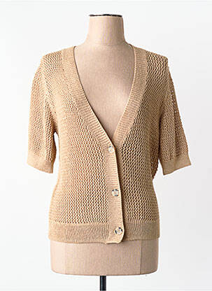 Gilet manches courtes beige GARCIA femme