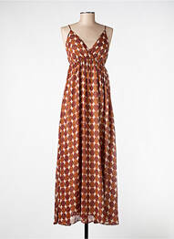 Robe longue marron MOLLY BRACKEN femme