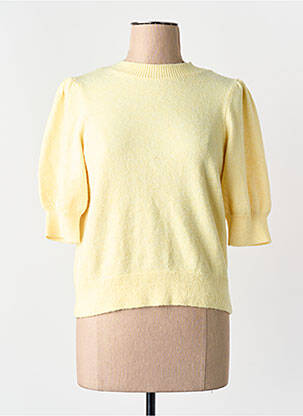 Pull coupe droite jaune VERO MODA femme