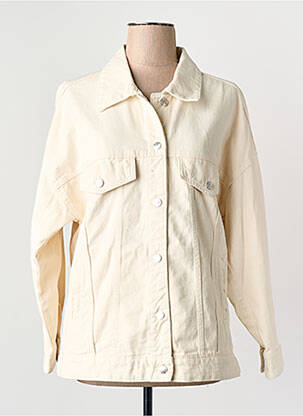 Veste en jean beige MANGO femme