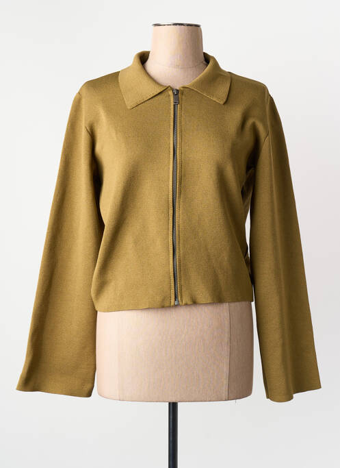 Gilet manches longues vert YUGEN femme