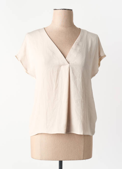 Chemisier coupe droite marron ONLY femme